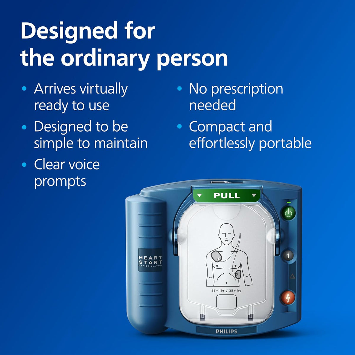 Philips HeartStart OnSite AED Defibrillator, Slim Carry Case M5066A-C02
