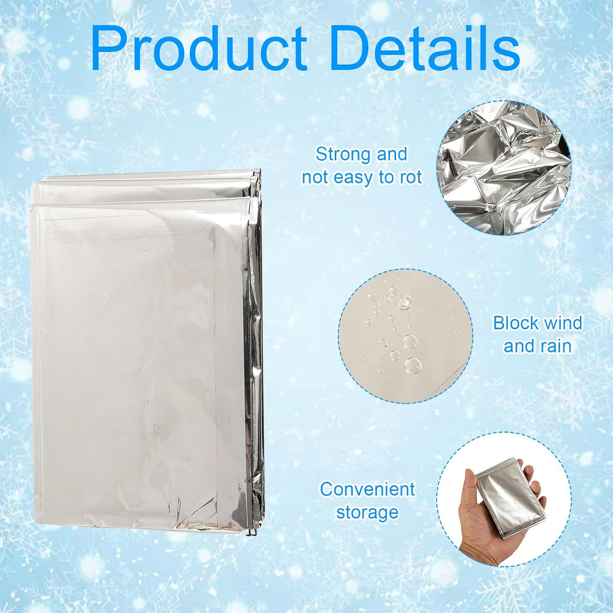 60-Piece Winter Care Package, Beanies, Emergency Blankets, Socks, Gloves & Bags