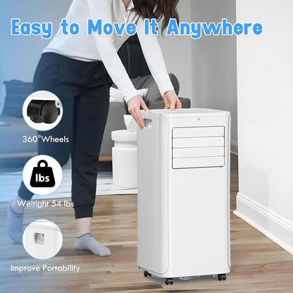 Portable Air Conditioner, 3-in-1 8500 BTU AC Unit with Fan & Dehumidifier – Quiet Cooling for Bedroom, Home Office up to 450 sq.ft, Includes Complete Window Mount Kit