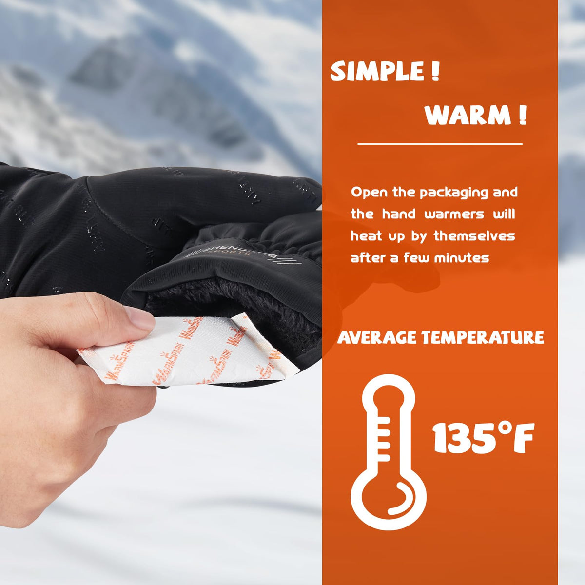 WarmSpark Air-Activated Disposable Hand Warmers, 10 or 40 Pairs