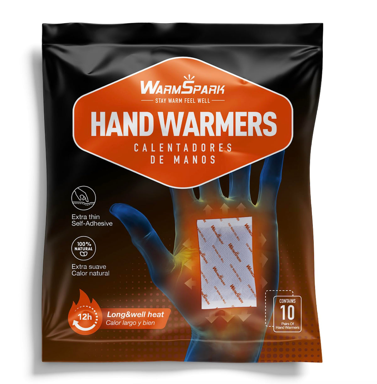 WarmSpark Air-Activated Disposable Hand Warmers, 10 or 40 Pairs