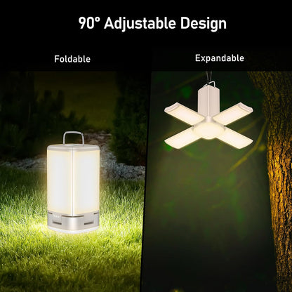 Blukar 116-LED Rechargeable Camping Lantern, Warm Gray