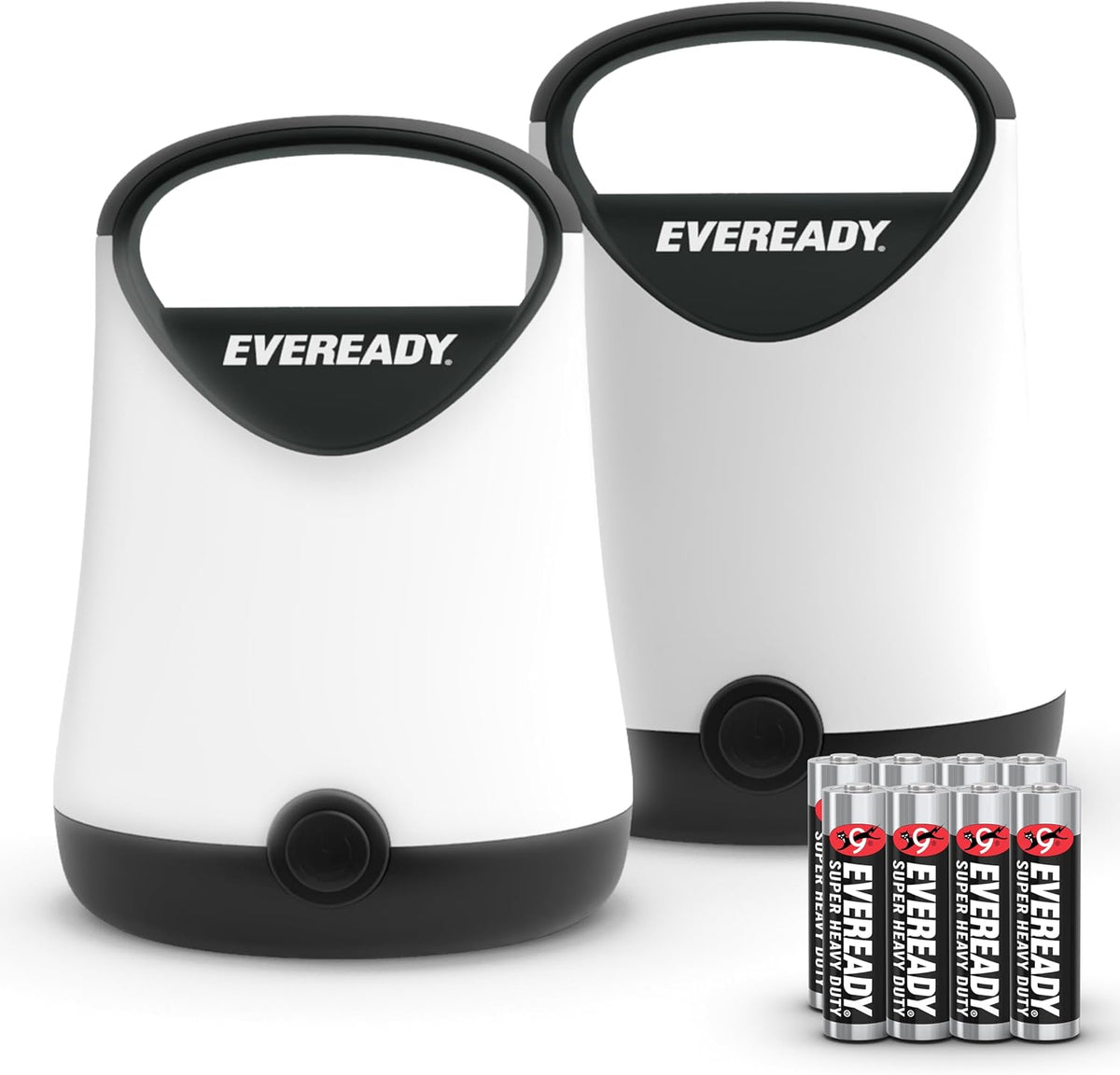 Eveready LED Camping Lantern X-250, 2-Pack, Water-Resistant, 100-Hour Runtime