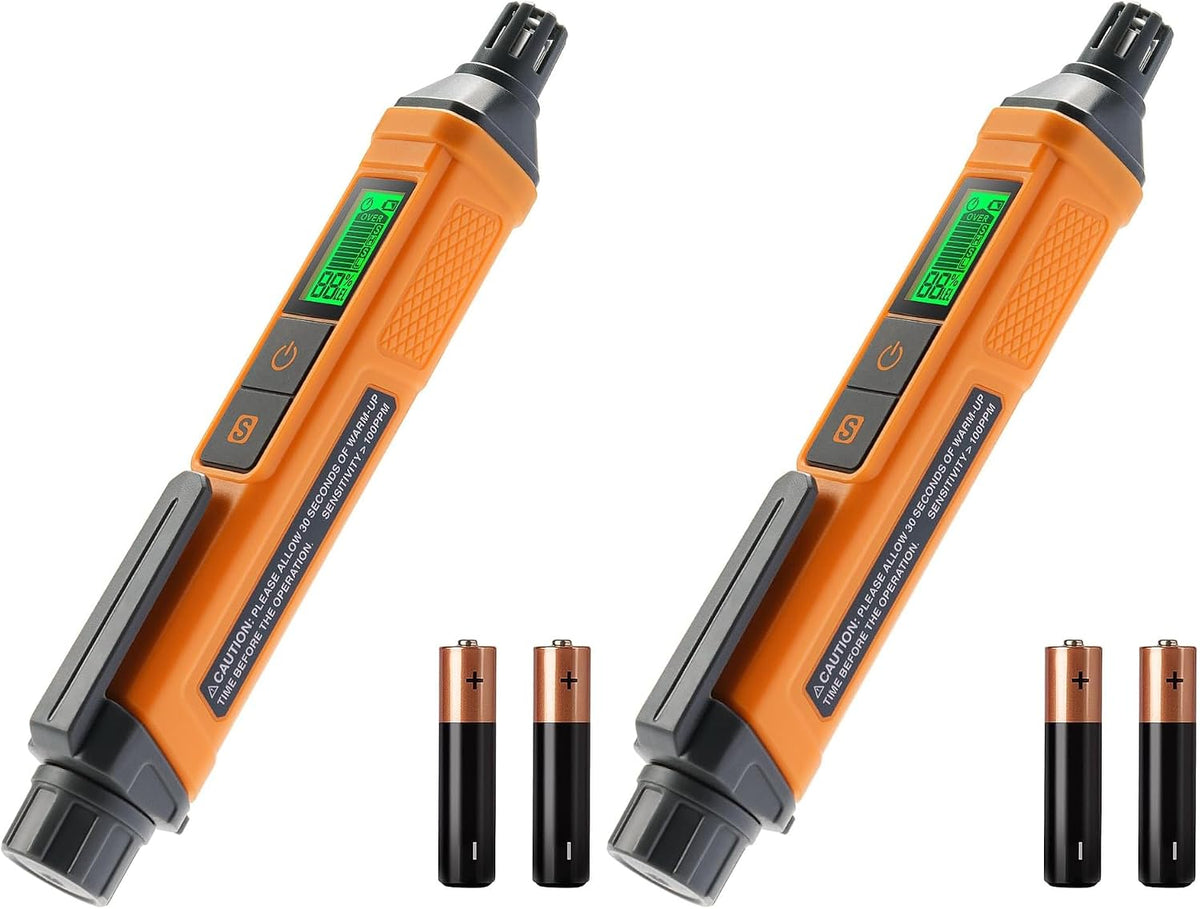 PT199 Natural Gas Leak Detector with Audible/Visual Alarm, Methane & Propane, Orange