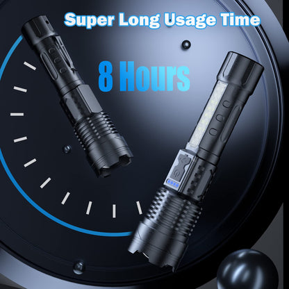 Cinlinso Flashlight High Lumens Rechargeable 2 Pack, 90000 Lumen Super Bright Led Flashlights with 7 Light Modes, IPX6 Waterproof, Powerful Handheld Flash Light for Camping Home Emergencies