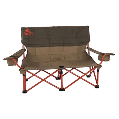 Kelty Low Loveseat Oversized 2-Person Heavy Duty Folding Camp Chair, Double Seat for Soccer Games, Tailgating, Beach Days (Low Height/Dark Shadow)