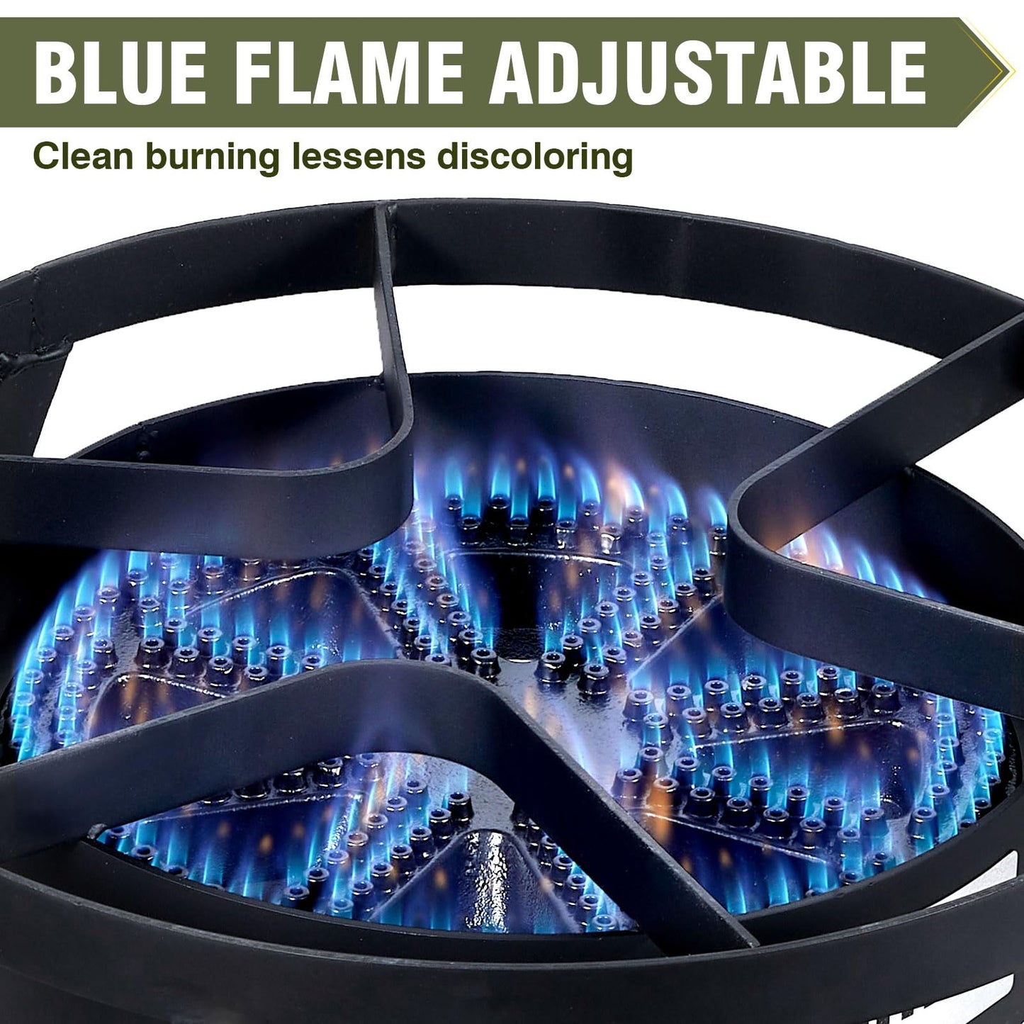 Bestfire 3 Burners Camping Stove for Cooking Outdoor, 225,000 BTU Propane Burners with Ignition wire&Removable Legs, Temperature Control Knobs and 20 PSIG High Pressure Regulator for BBQ