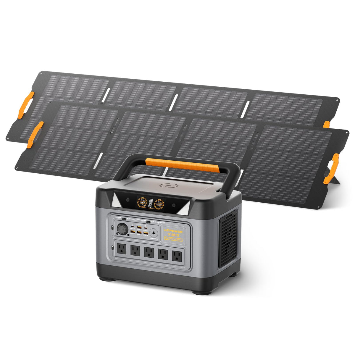UDPOWER S1200 Solar Generator Kit, 1190Wh, 1200W, with 120W Panel