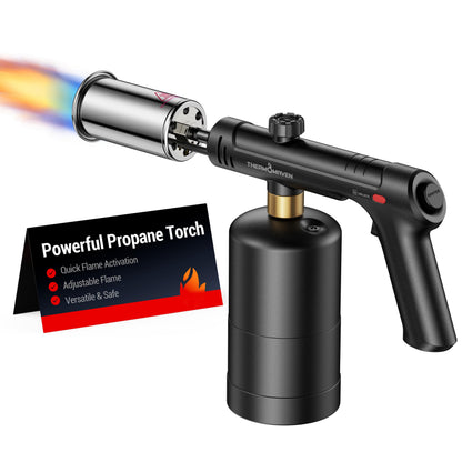 ThermoMaven Propane Torch Gun, One-Touch Max Fire Flame Thrower, Silver