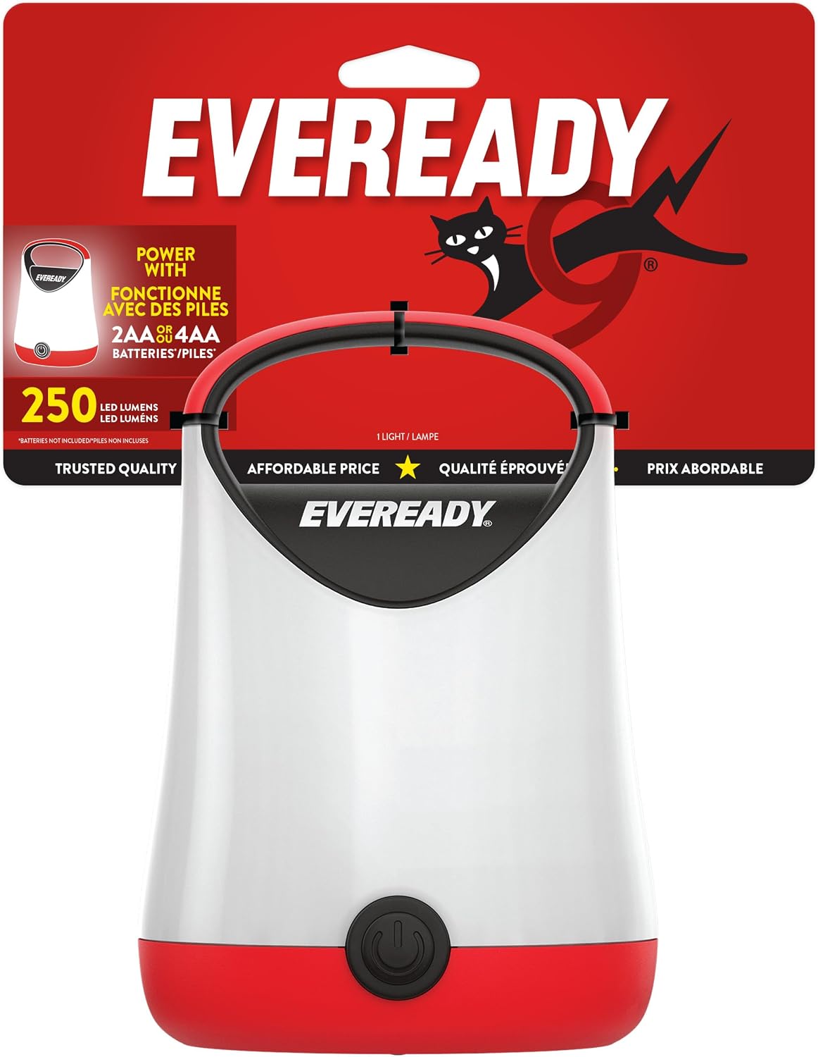 Eveready LED Camping Lantern X-250, 2-Pack, Water-Resistant, 100-Hour Runtime