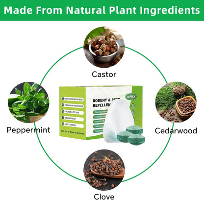 Pest Rodent Repellent, 28-Pack Peppermint Oil Packs for Mice, Rats, Spiders, Roaches & Ants