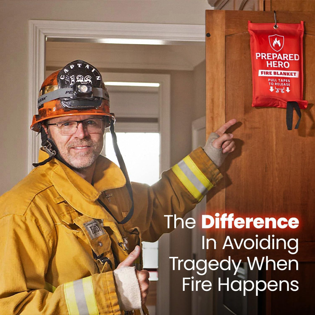 Prepared Hero Emergency Fire Blanket, Kitchen & Home, 39 x 39 in, 2 Pack