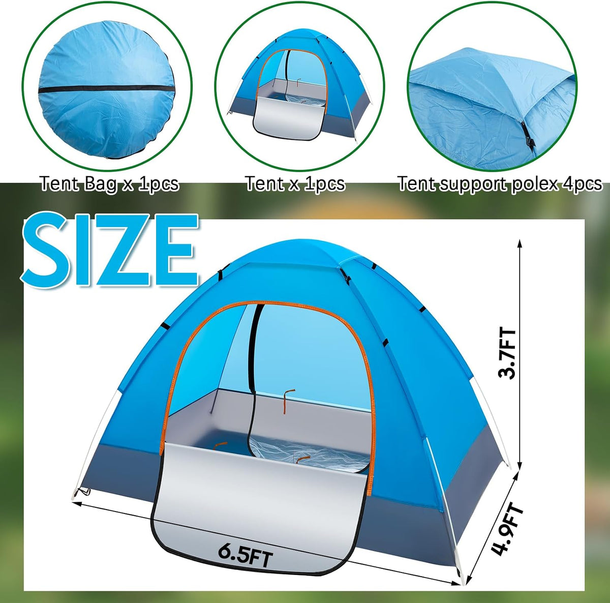 Bulk Pop-Up Camping Tents, 5, 10 or 15 Pack