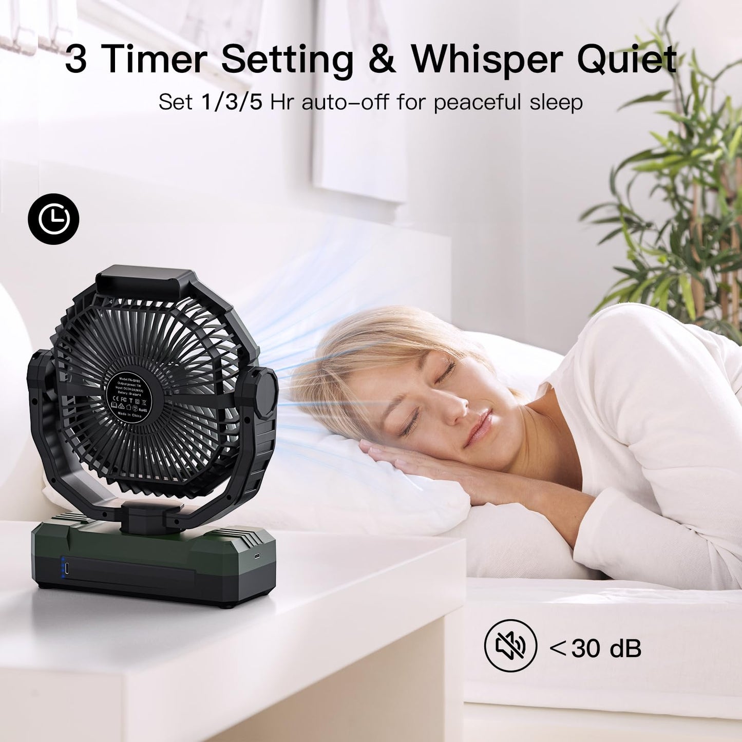 FRIZCOL 3-in-1 Camping Fan - Portable Fans Rechargeable - 24000mAh Battery Powered Fan with Light & Remote for Indoor, Outdoor, Tent, Travel, Fishing, Jobsite, Gifts for Men Dad Him - Orange
