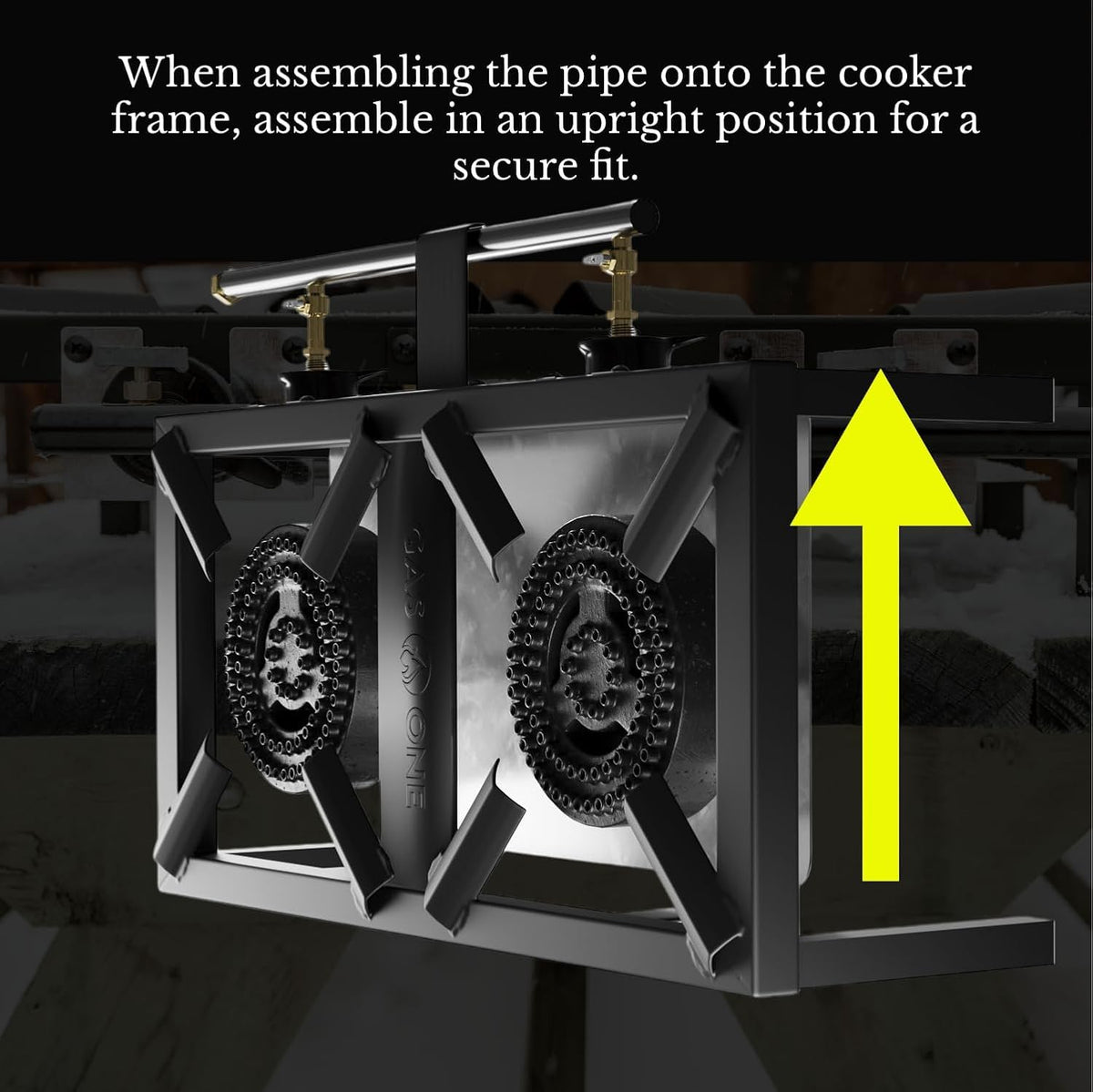 GasOne High-Pressure Propane Burner with Heat Shield & Guard for Outdoor Cooking
