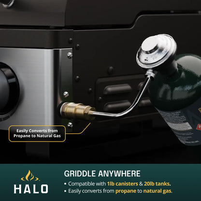 HALO Elite4B Outdoor Griddle, 4-Burner, 720 sq. in. Wind-Resistant Propane Cooking Surface