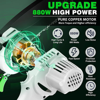 CEEPUY Mini Chainsaw Cordless,6 Inch Portable Electric Chainsaw with Automatic Oiler/Security Lock/Battery Powered Small Handheld Saw for Trees Branches Trimming,Wood Cutting, Gifts for Men Women