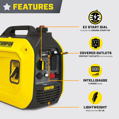 Champion Power Equipment 2500-Watt Ultralight Portable Inverter Generator with Quiet Technology and 3 Year Warranty