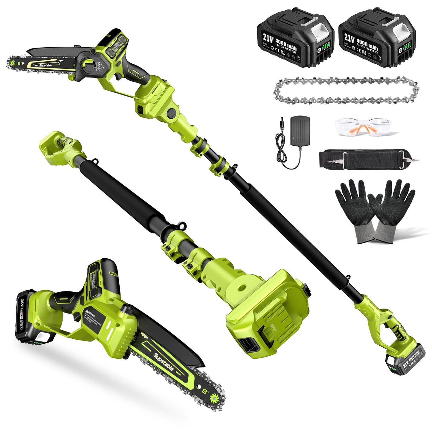 Mini Chainsaw Cordless, 8 Inch & 6 Inch Electric Chainsaw Battery Powered, 1000W Brushless Handheld Power Chain Saw with 2 Batteries, Small Tree Saw for Branch Trimming Wood Cutting