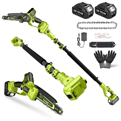 Mini Chainsaw Cordless, 8 Inch & 6 Inch Electric Chainsaw Battery Powered, 1000W Brushless Handheld Power Chain Saw with 2 Batteries, Small Tree Saw for Branch Trimming Wood Cutting