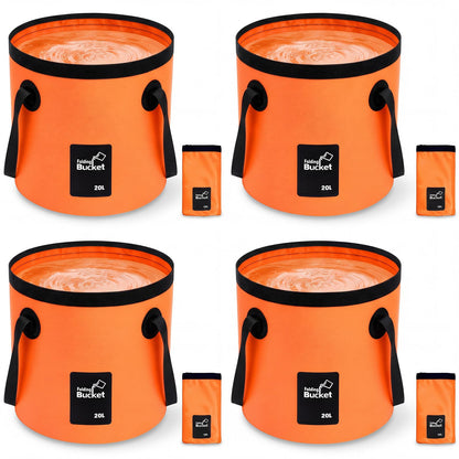 3 Gallon 4 Pack Collapsible Bucket, Foldable Water Bucket with Handles, Portable Camping Buckets for Fishing, Hiking, Cleaning, Outdoor & Travel Use (Multicolor)