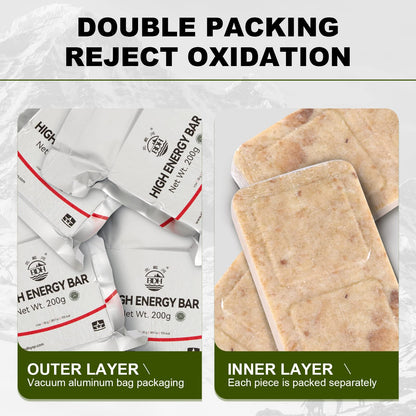Emergency Food Ration Bars, Chocolate Flavor Survival Tabs Supply for Outdoor Camping Emergency Snowstorm Earthquake Disaster Preparedness Kit With Long Self Life 12 Count