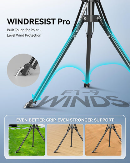 Starlink Mini Tripod Mount Kits, WindPro Wind-Resistant Design, Adjustable Height and Angle Tripod Mounting Kit with Starlink Mini Satellite for Camping and RV Travel