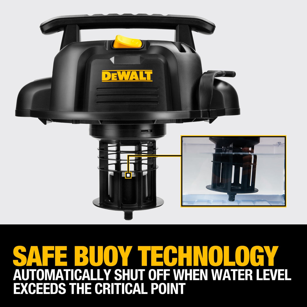 DEWALT DXV05P 5-Gallon Wet/Dry Vac, 4 Peak HP, 1-7/8-Inch Hose, Yellow