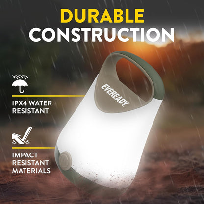 Eveready LED Camping Lantern X-250, 2-Pack, Water-Resistant, 100-Hour Runtime