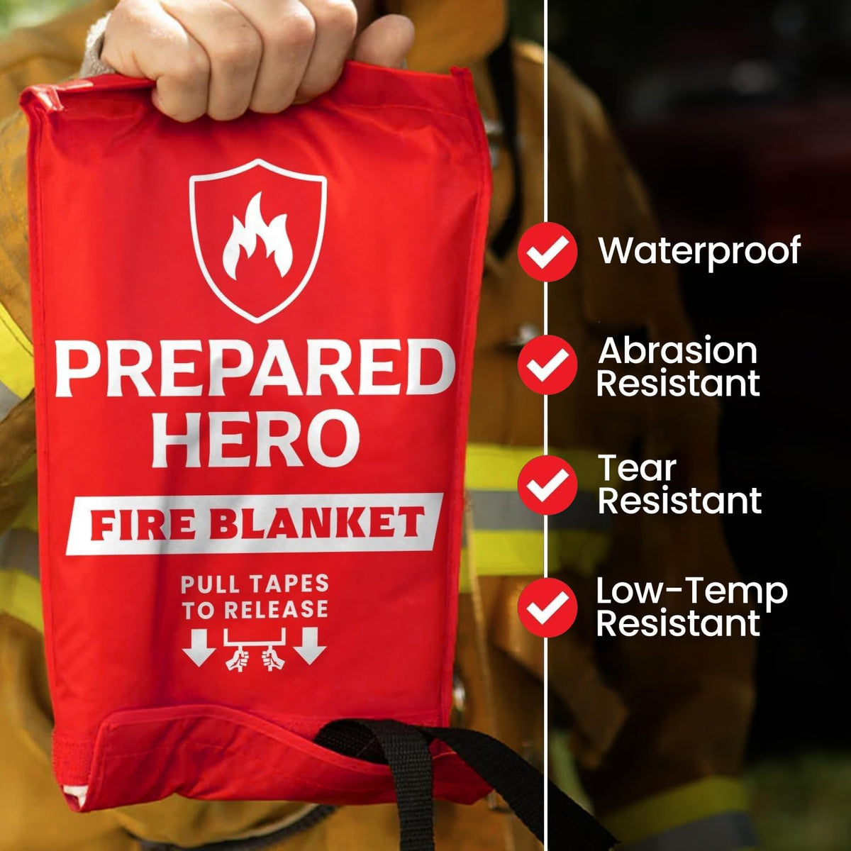 Prepared Hero Emergency Fire Blanket, Kitchen & Home, 39 x 39 in, 2 Pack