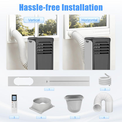 Portable Air Conditioner, 3-in-1 8500 BTU AC Unit with Fan & Dehumidifier – Quiet Cooling for Bedroom, Home Office up to 450 sq.ft, Includes Complete Window Mount Kit