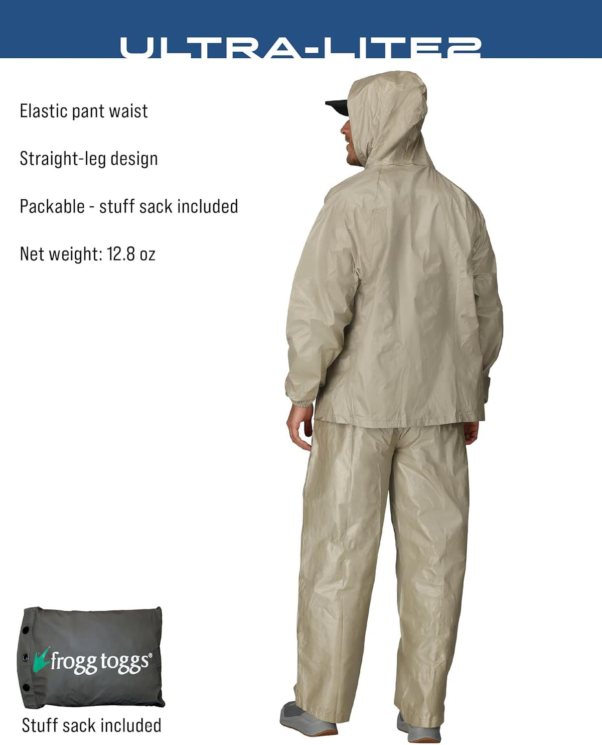 FROGG TOGGS Men’s Ultra-Lite2 Rain Suit, Waterproof Raincoat and Pant Set