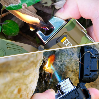 Laffizz Waterproof Outdoor Lighter, Dual Arc or Butane Torch