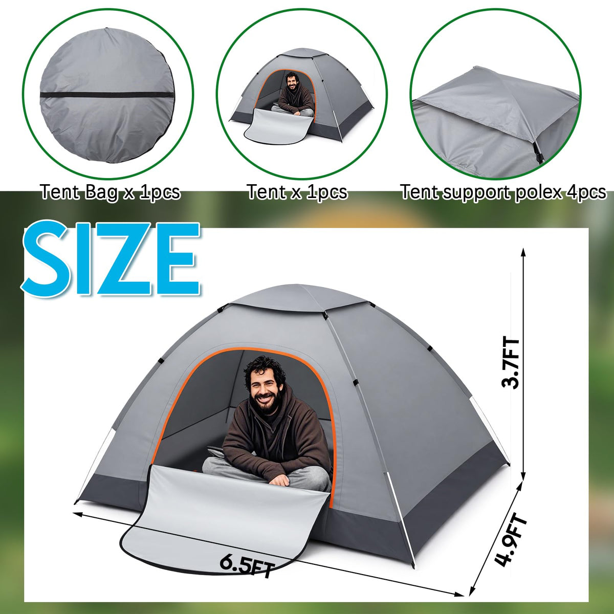 Bulk Pop-Up Camping Tents, 5, 10 or 15 Pack