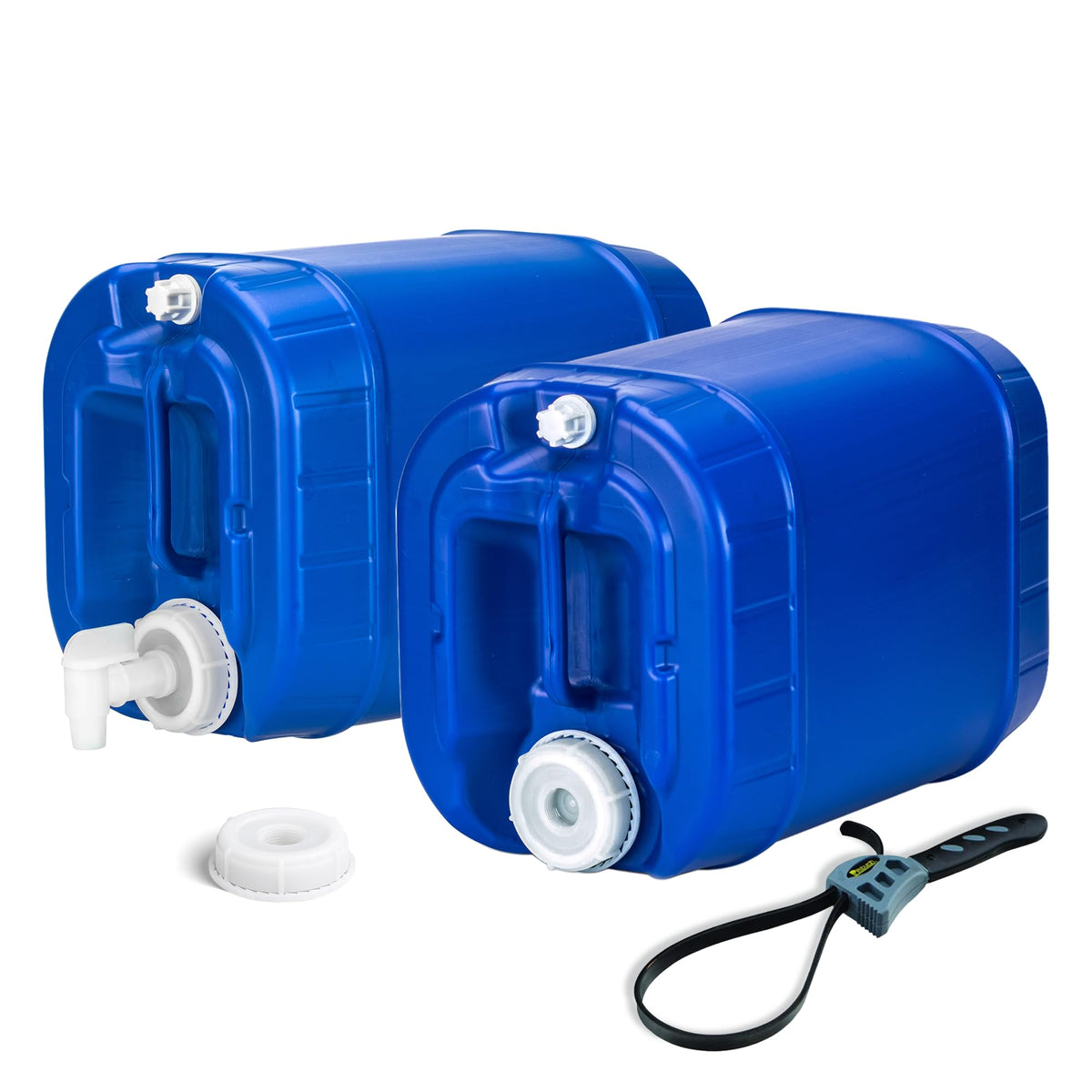 5-Gallon Stackable Water Storage Containers, 4-Pack