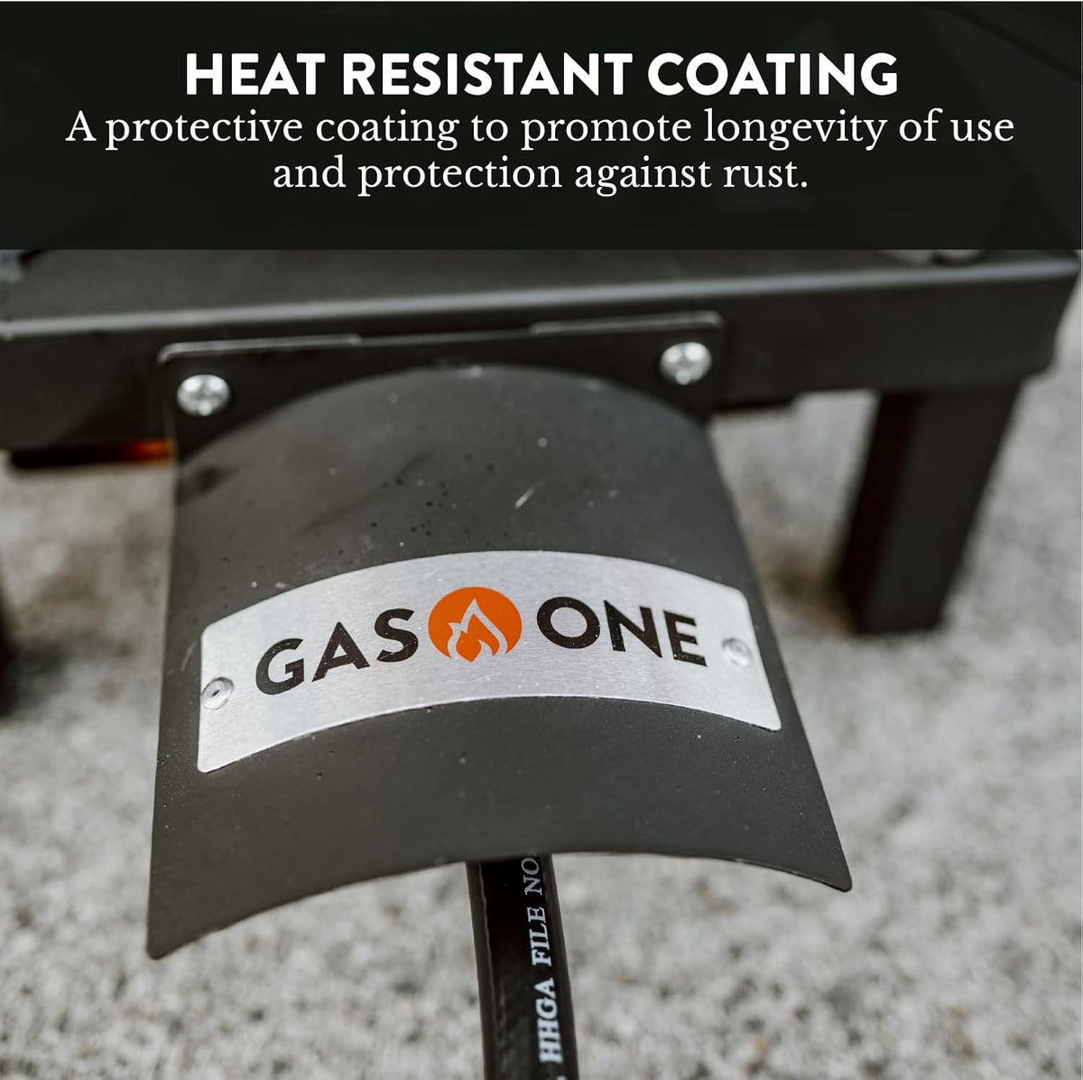 GasOne High-Pressure Propane Burner with Heat Shield & Guard for Outdoor Cooking