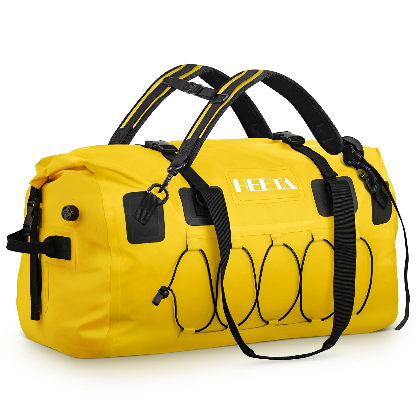 HEETA Waterproof Duffel Bag Motorcycle Dry Bag Backpack, 60L/80L Extra Large Rolltop Travel Duffle Bags with Straps & Handles for Kayaking Rafting Boating Canoeing Camping Gym Beach Cruise Ship