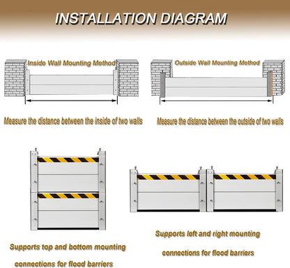 Aluminum Flood Barrier, Flood Protection Barrier(39.37x15.75in)