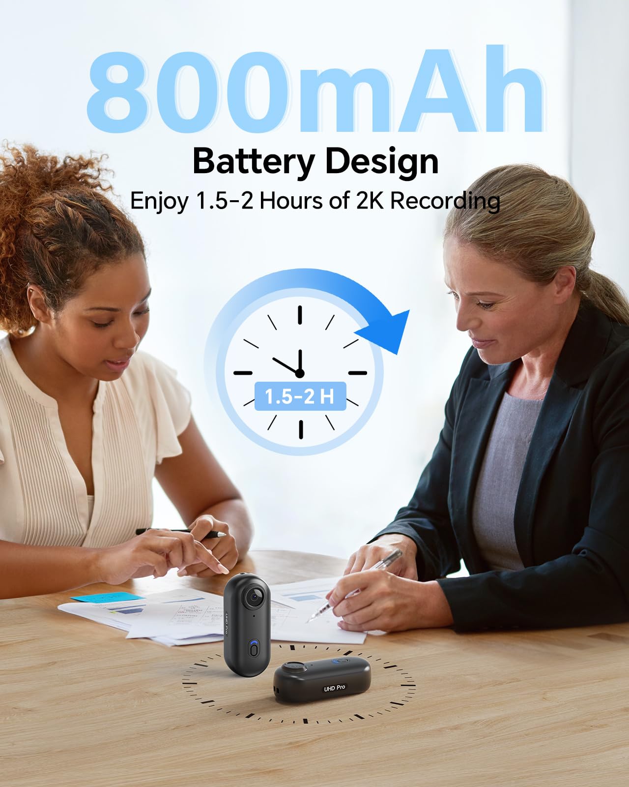 BOBLOV W4 4K Mini Body Camera,128G Wearable Camera with 360°Rotatable Clip & Magnetic Clip, Thumb Size, 96 Minutes for Recording, Easy to Use for Lecture, Traveling, Pet Walking and Outdoors