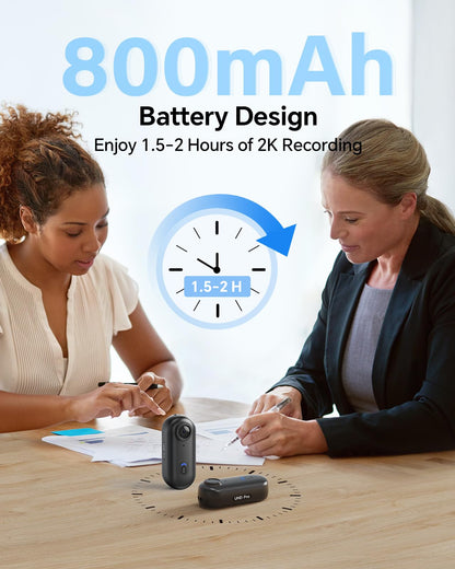 BOBLOV W4 4K Mini Body Camera,128G Wearable Camera with 360°Rotatable Clip & Magnetic Clip, Thumb Size, 96 Minutes for Recording, Easy to Use for Lecture, Traveling, Pet Walking and Outdoors