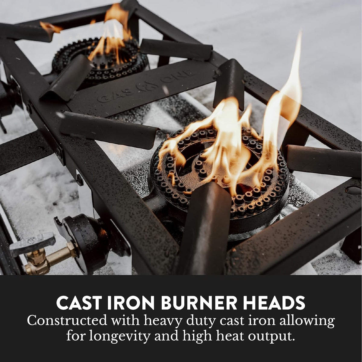 GasOne High-Pressure Propane Burner with Heat Shield & Guard for Outdoor Cooking