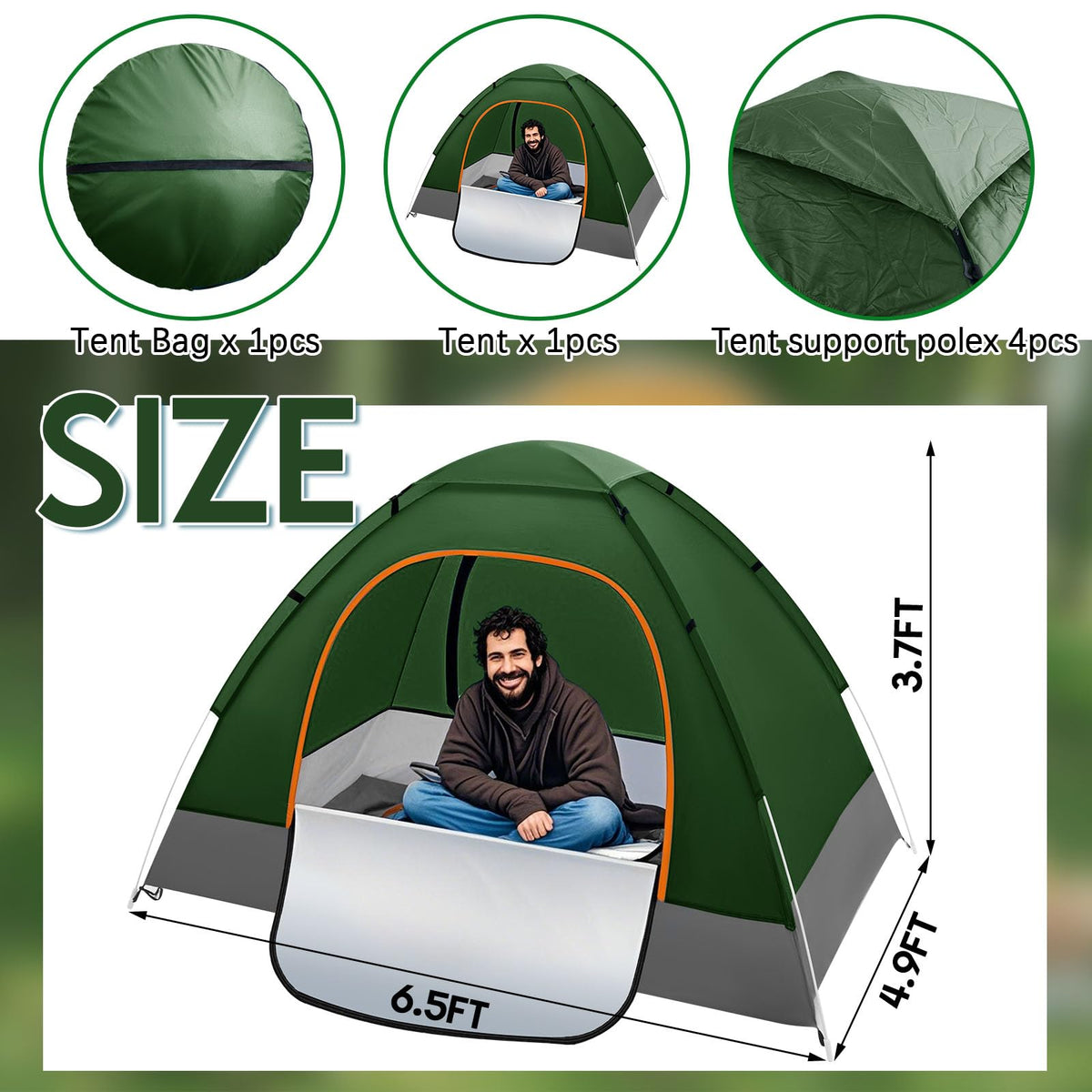 Bulk Pop-Up Camping Tents, 5, 10 or 15 Pack