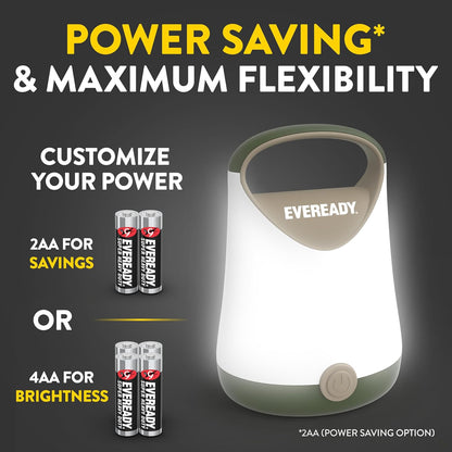 Eveready LED Camping Lantern X-250, 2-Pack, Water-Resistant, 100-Hour Runtime
