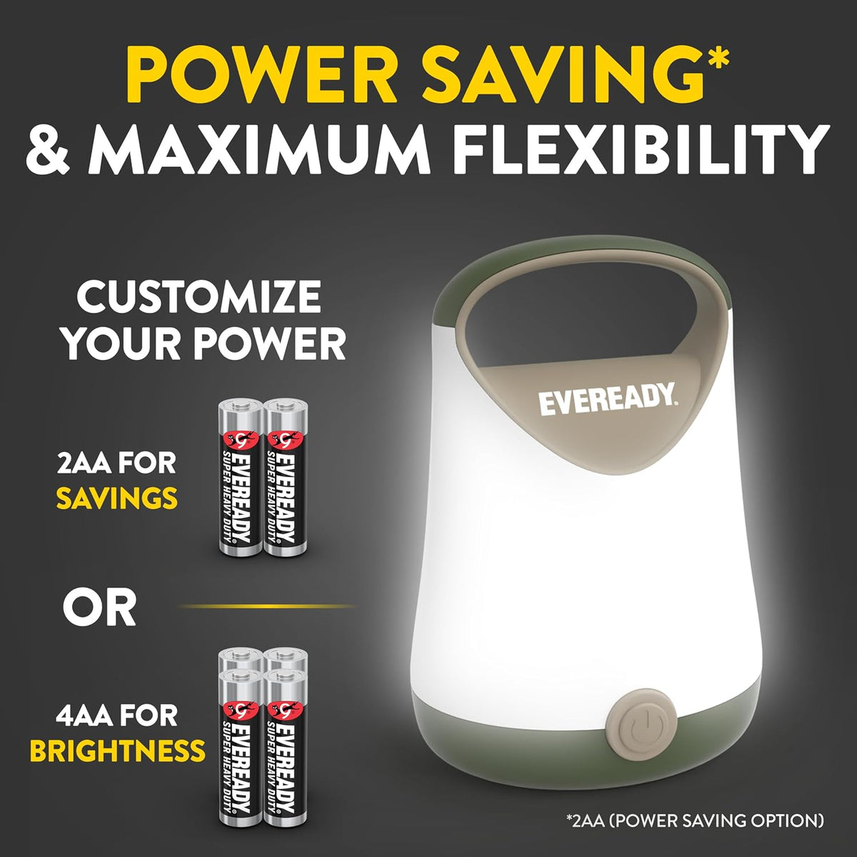 Eveready LED Camping Lantern X-250, 2-Pack, Water-Resistant, 100-Hour Runtime