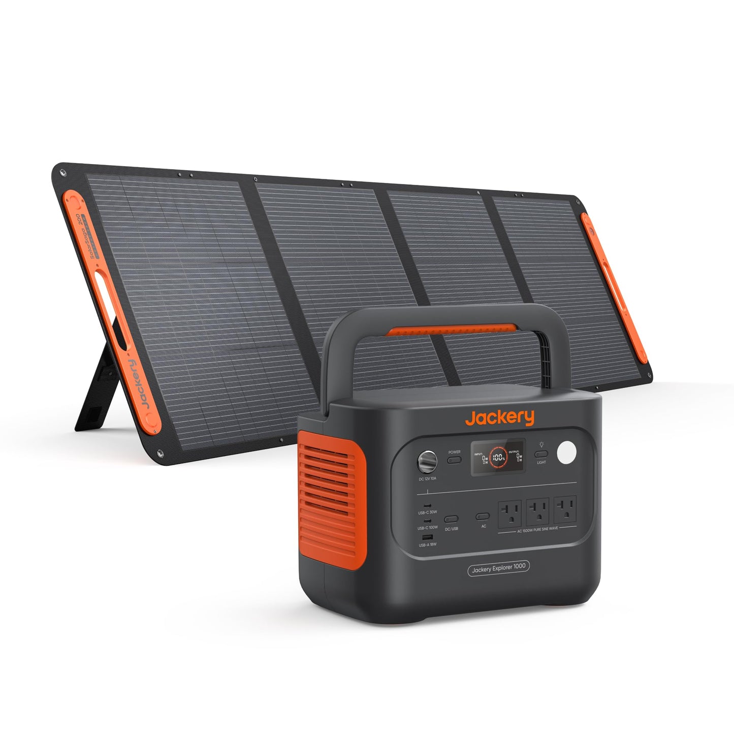 Jackery Explorer 1000 v2 Portable Power Station,1070Wh LiFePO4 Battery,1500W AC/100W USB-C Output, 1 Hr Fast Charge, Solar Generator for Camping,Emergency, RV, Off-Grid Living(Dune White)