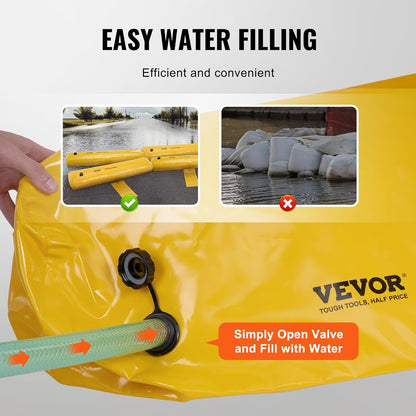 Flood Barriers, 4-Pack Sandbag Alternative, 4 ft × 6 in. Water Barriers