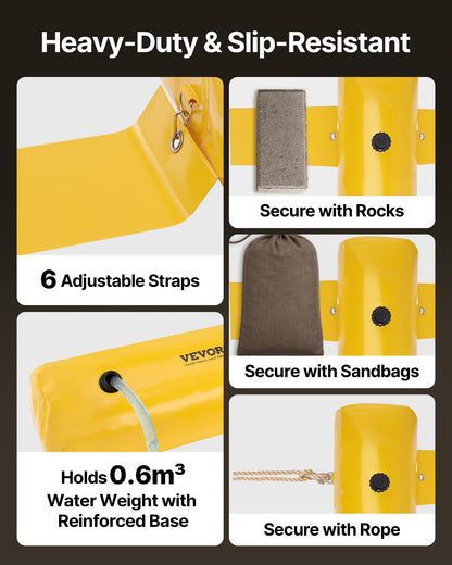 Flood Barriers, 4-Pack Sandbag Alternative, 4 ft × 6 in. Water Barriers