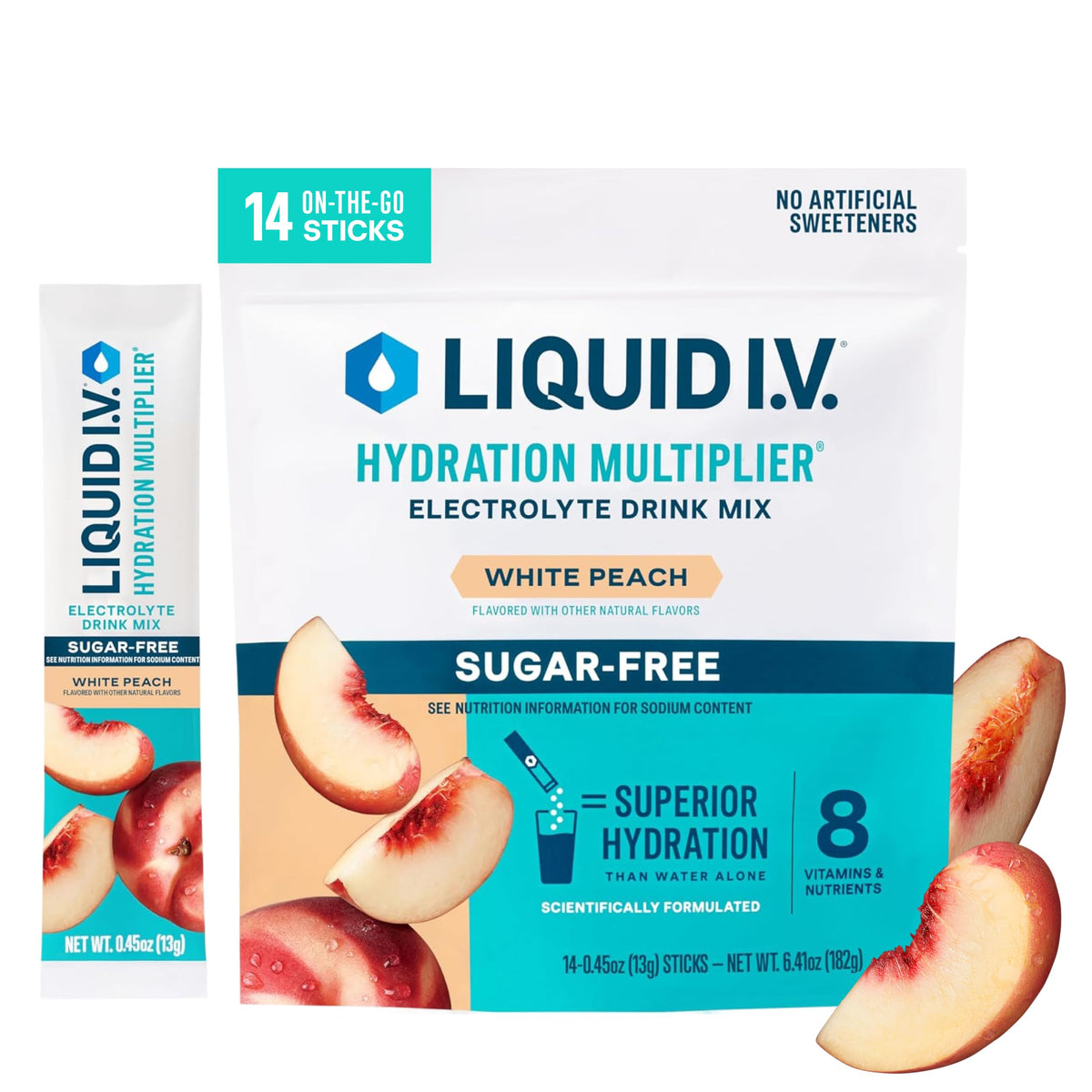 Liquid I.V. Sugar Free Electrolytes, Strawberry Watermelon, 14 Count