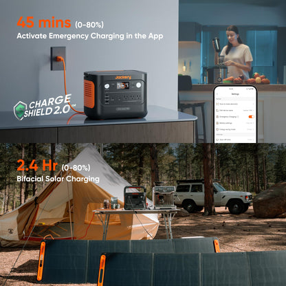 Jackery Explorer 1000 v2 Portable Power Station,1070Wh LiFePO4 Battery,1500W AC/100W USB-C Output, 1 Hr Fast Charge, Solar Generator for Camping,Emergency, RV, Off-Grid Living(Dune White)