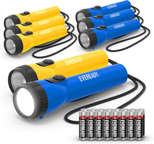 Eveready LED Flashlight, 8-Pack, Bright Handheld Lights for Camping, Cars & Emergencies